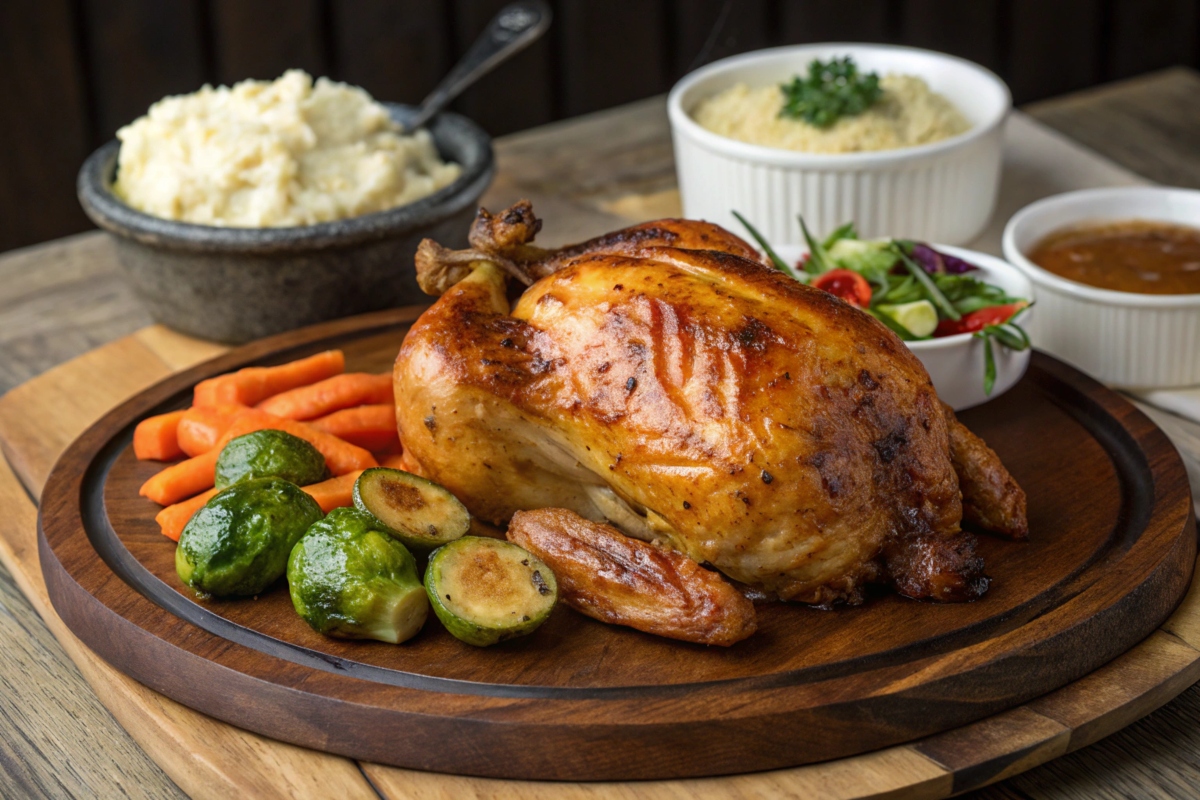 roast chicken with sides