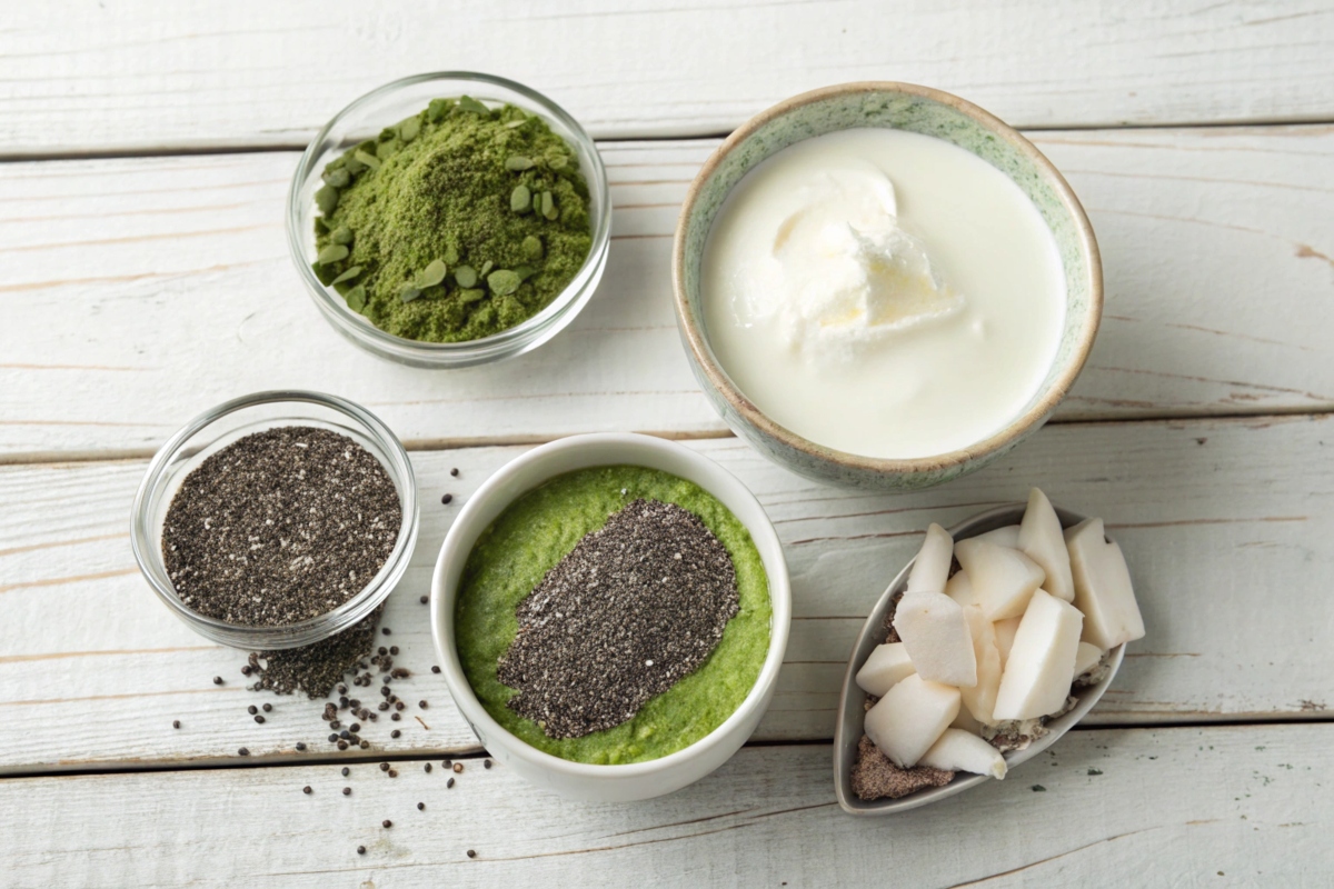 matcha chia seed pudding