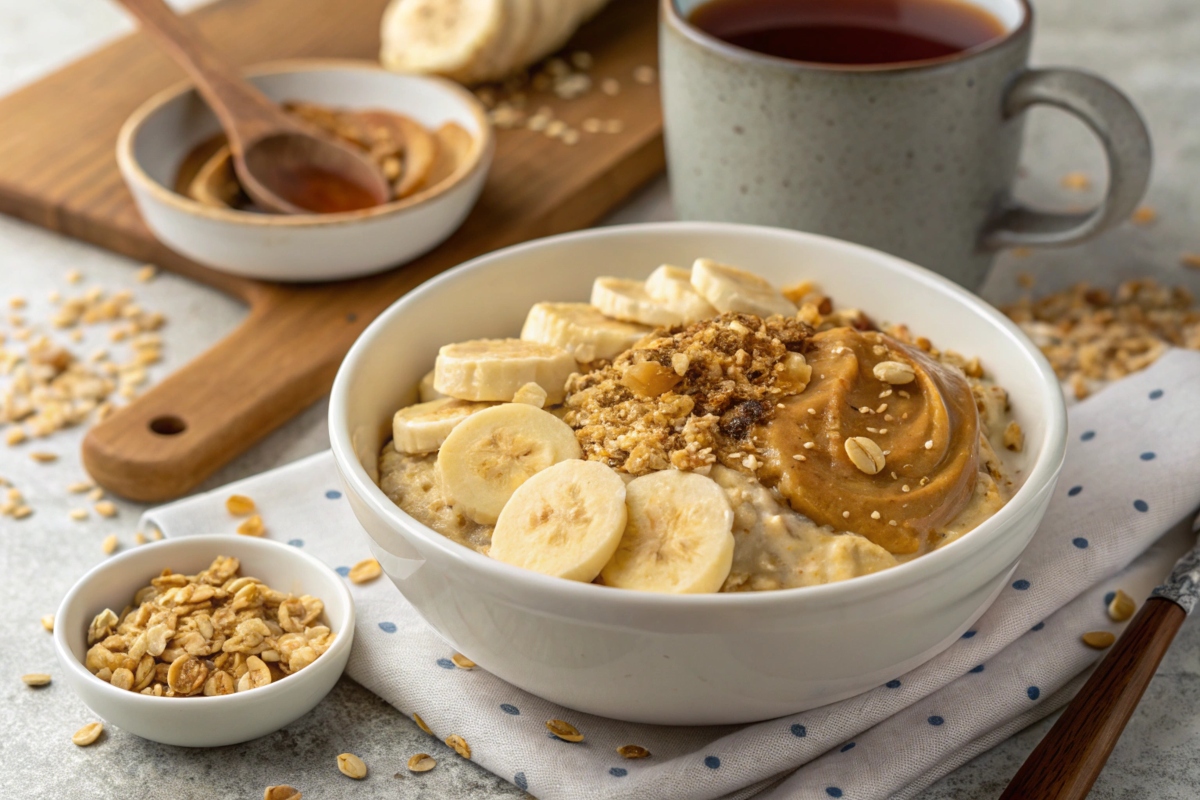 banana peanut butter overnight oatmeal