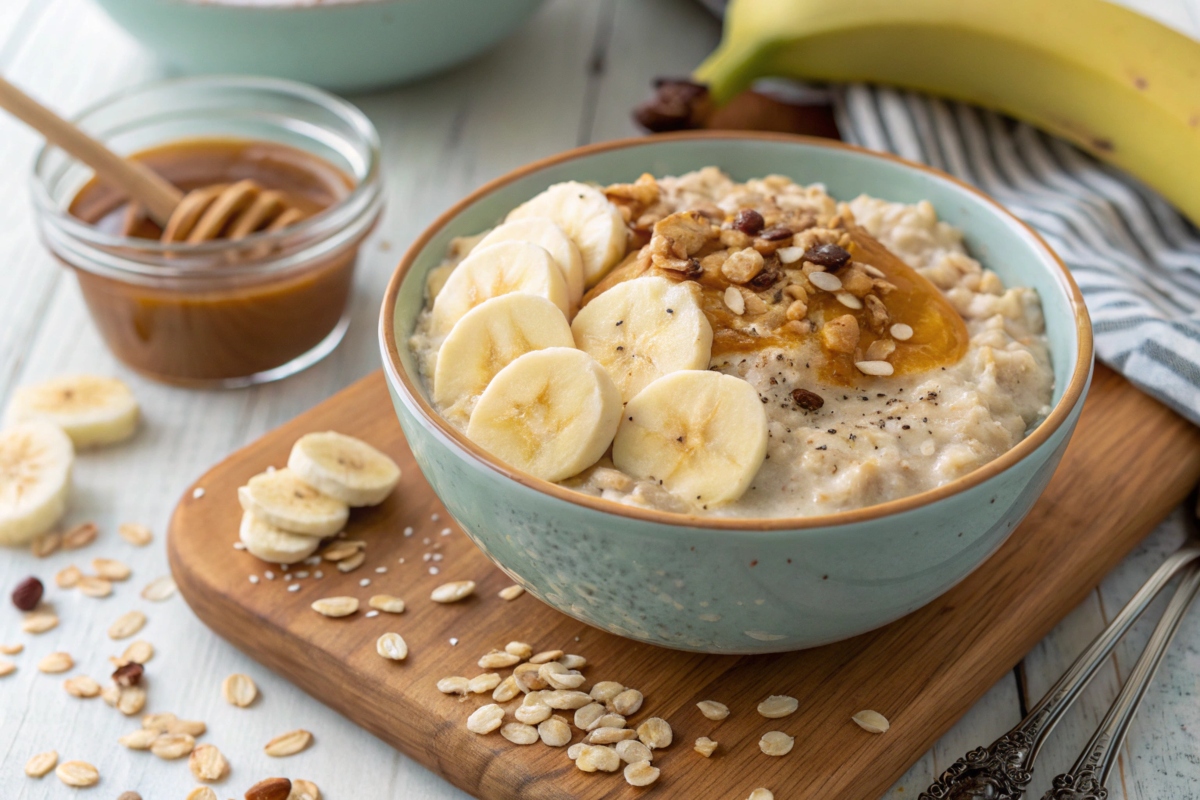 banana peanut butter overnight oatmeal