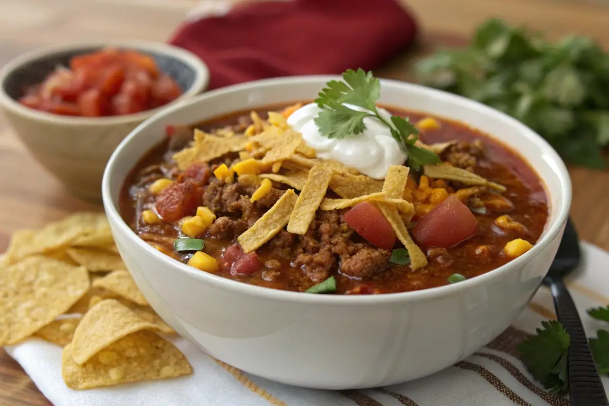 Taco soup Fritos recipe