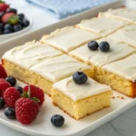 Moist and fluffy kefir sheet cake recipe card